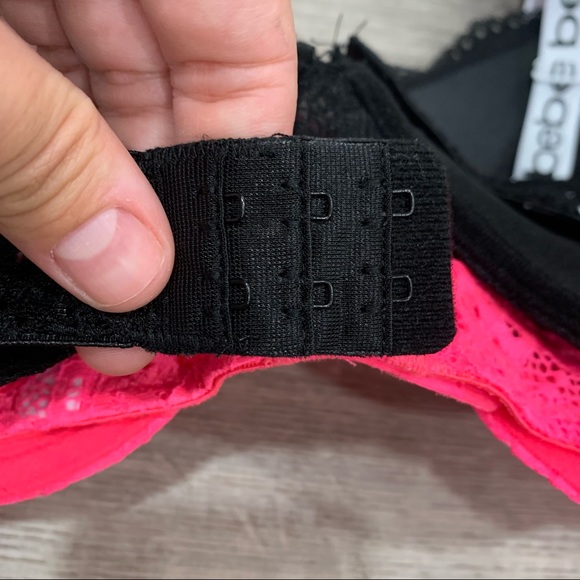 NWT BEBE 2 Pack Push Up Bra Sexy Pink Bra Set 38C - Picture 2 of 5
